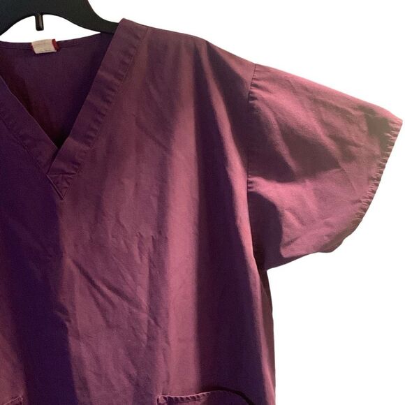 Pre Owned Women’s Dickies Scrub Scrubs Top Purple Size Lg Professional Comfort - Picture 2 of 12